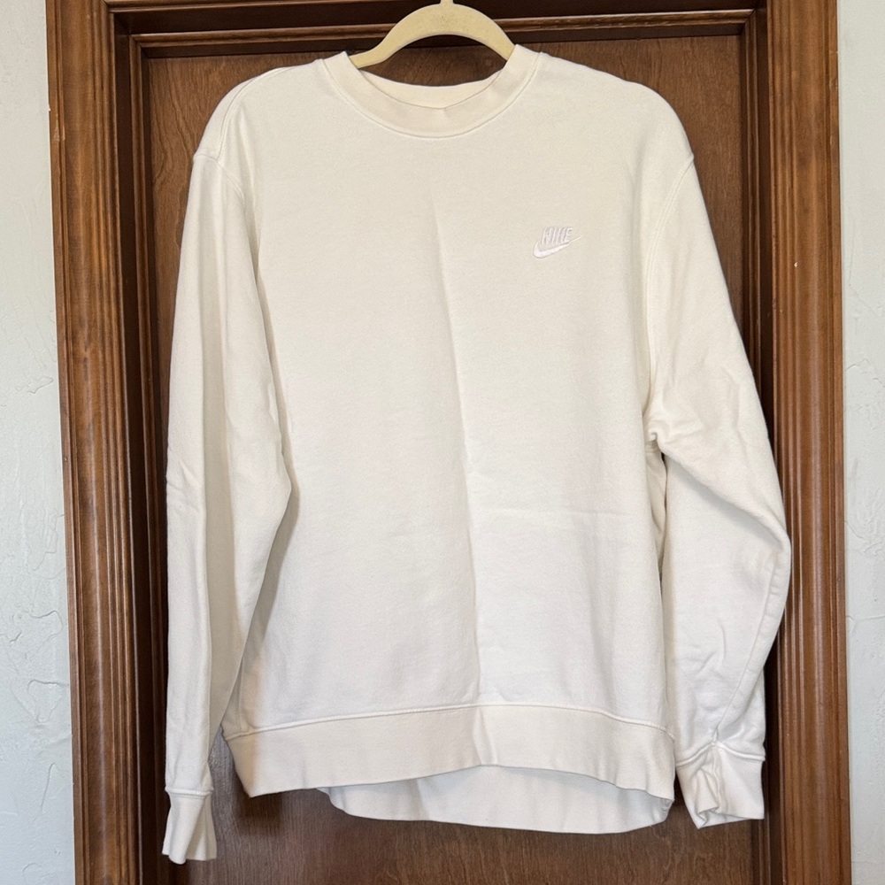 Nike Men's Cream Crewneck Sweater